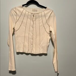 Urban Outfitters Cream Button-Up Women's Top